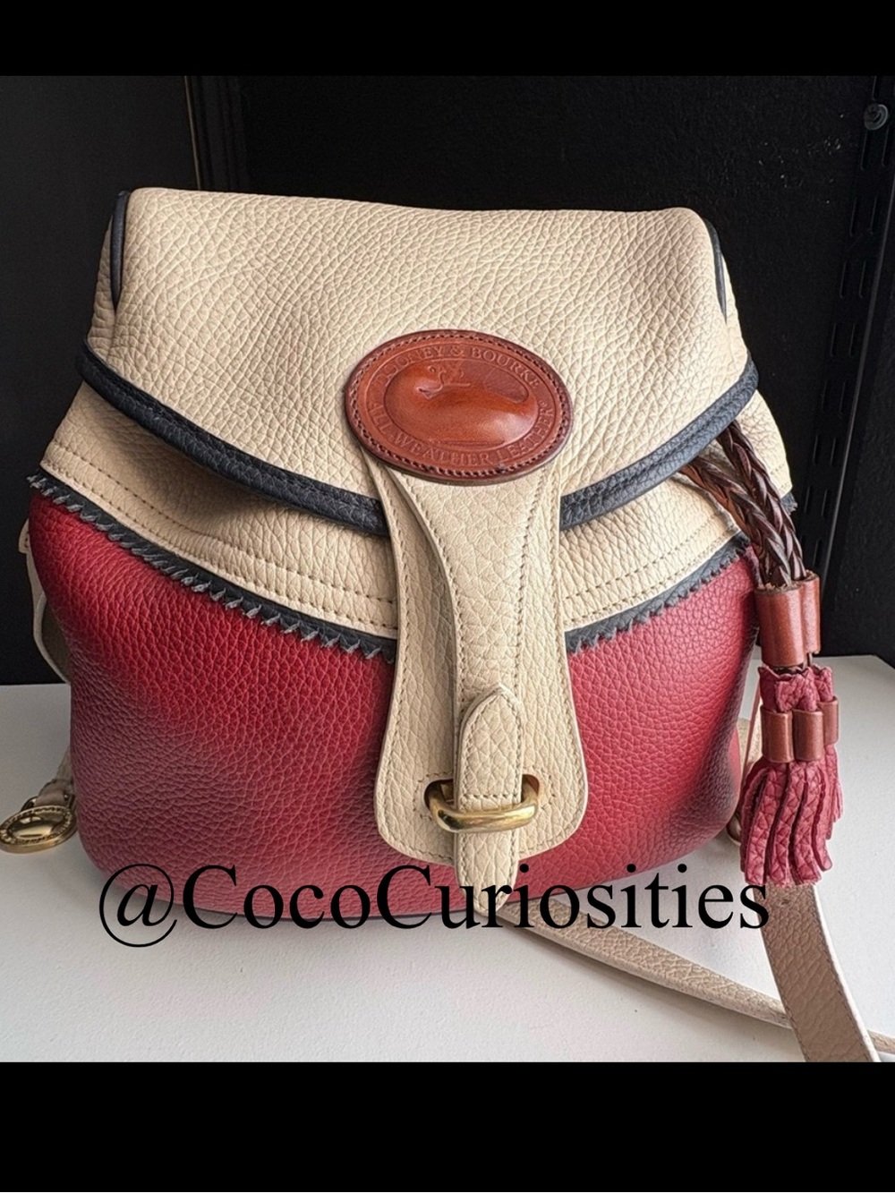 Dooney and Bourke awl leather Teton Drawstring Bag
Rouge Bone Navy - Picture 3 of 16